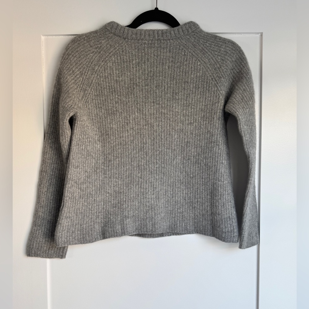Jenni Kayne Womens Cashmere Fisherman Sweater Heather Grey Size Medium - Large - Picture 5 of 9